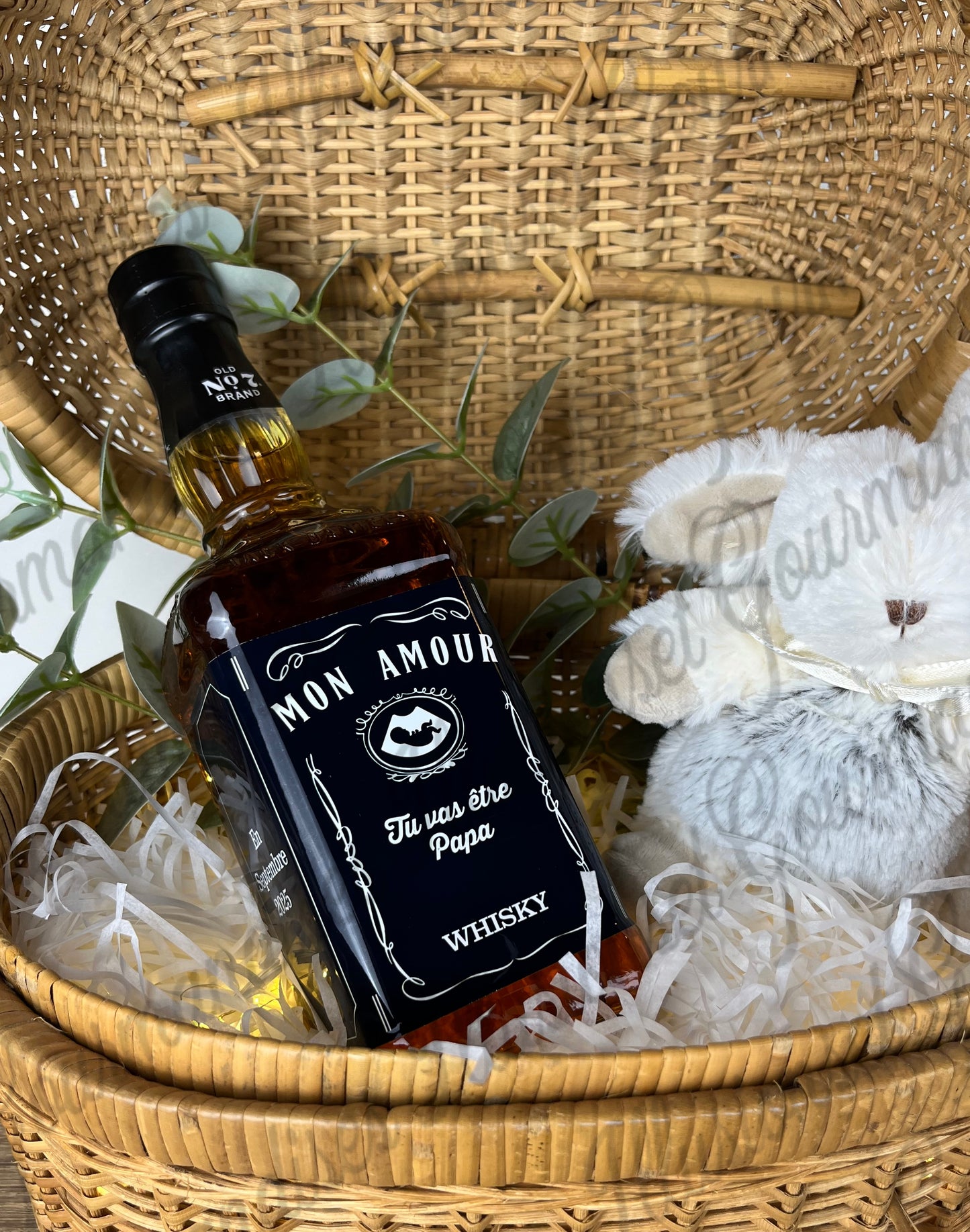 ETIQUETTE POUR WHISKY JACK DANIEL'S ANNONCE GROSSESSE