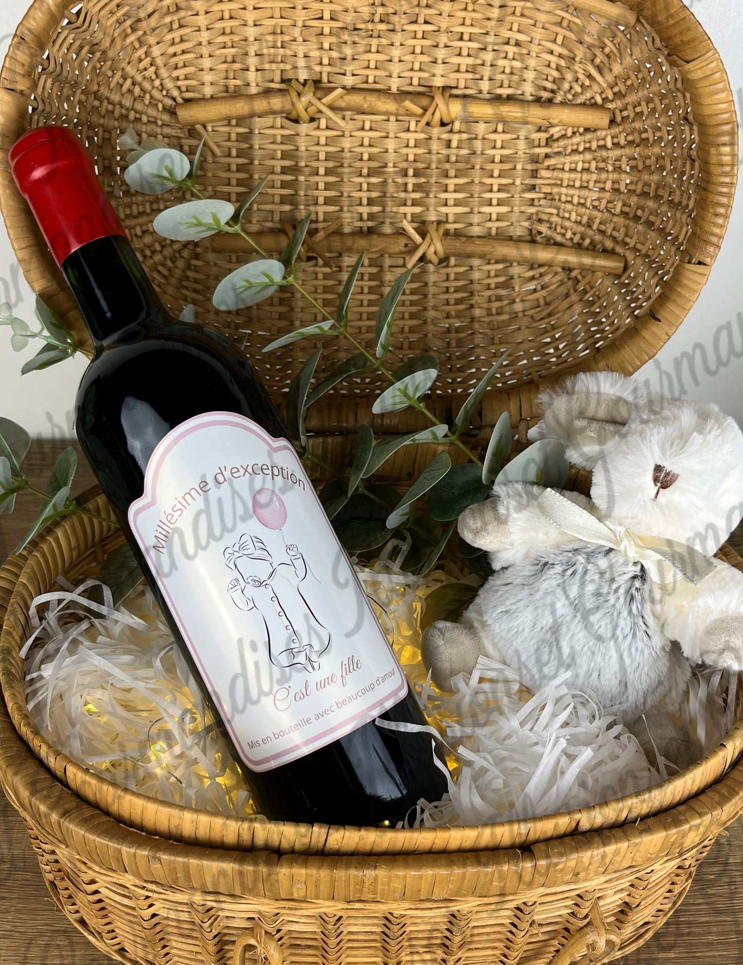 ETIQUETTE REVELATION DU SEXE DE BEBE POUR BOUTEILLE DE VIN