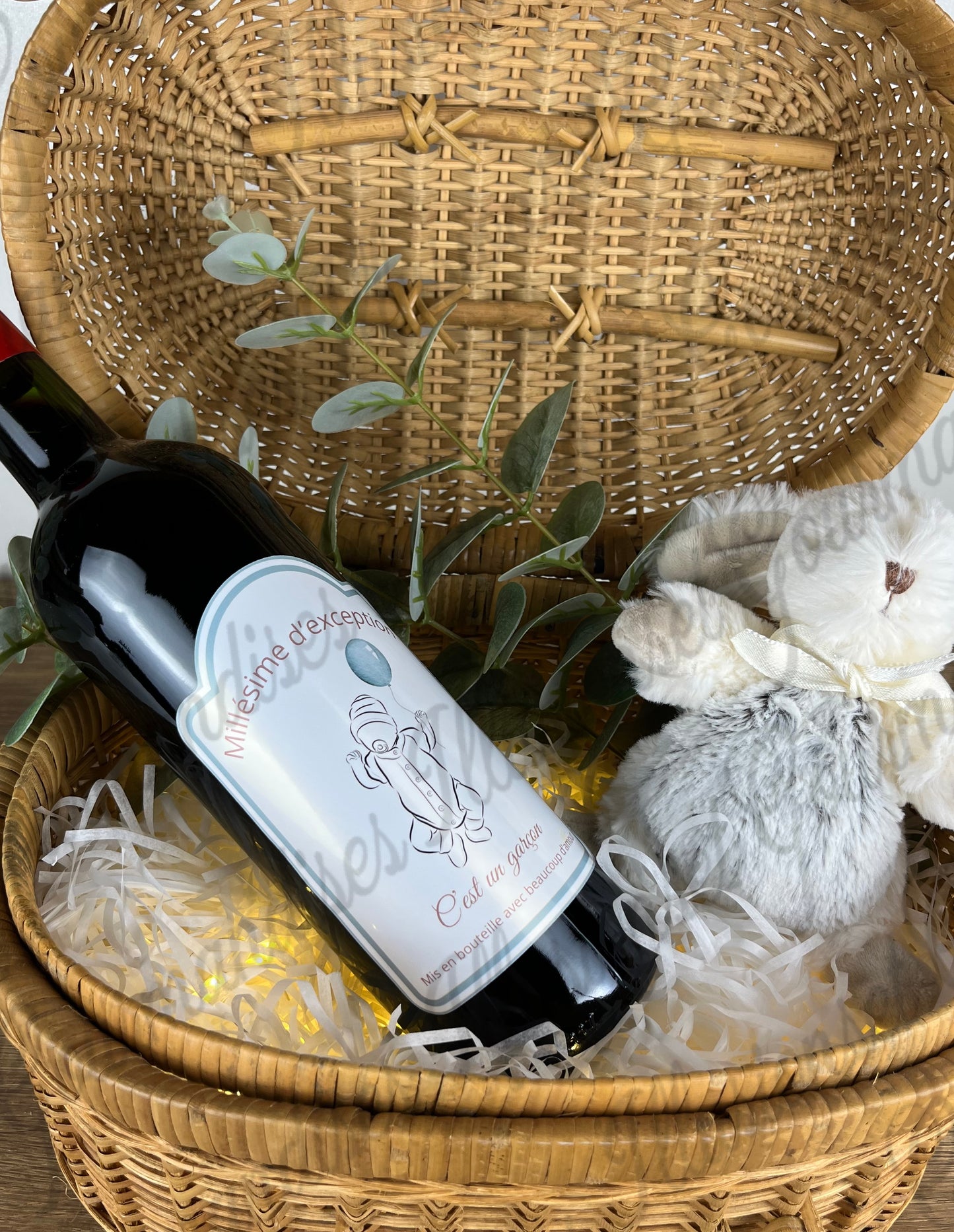 ETIQUETTE REVELATION DU SEXE DE BEBE POUR BOUTEILLE DE VIN
