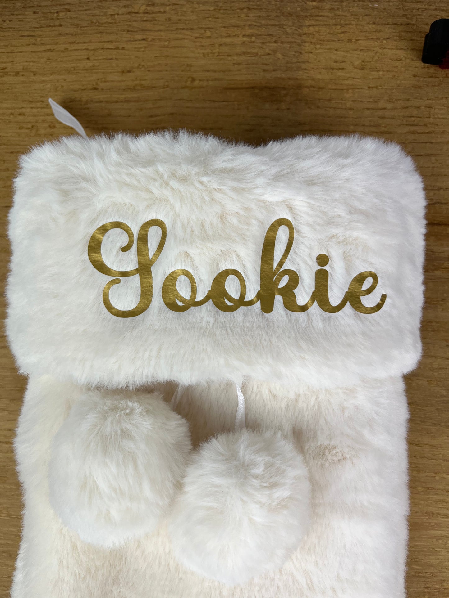 CHAUSSETTE DE NOËL PERSONNALISÉE (FAUSSE FOURRURE)