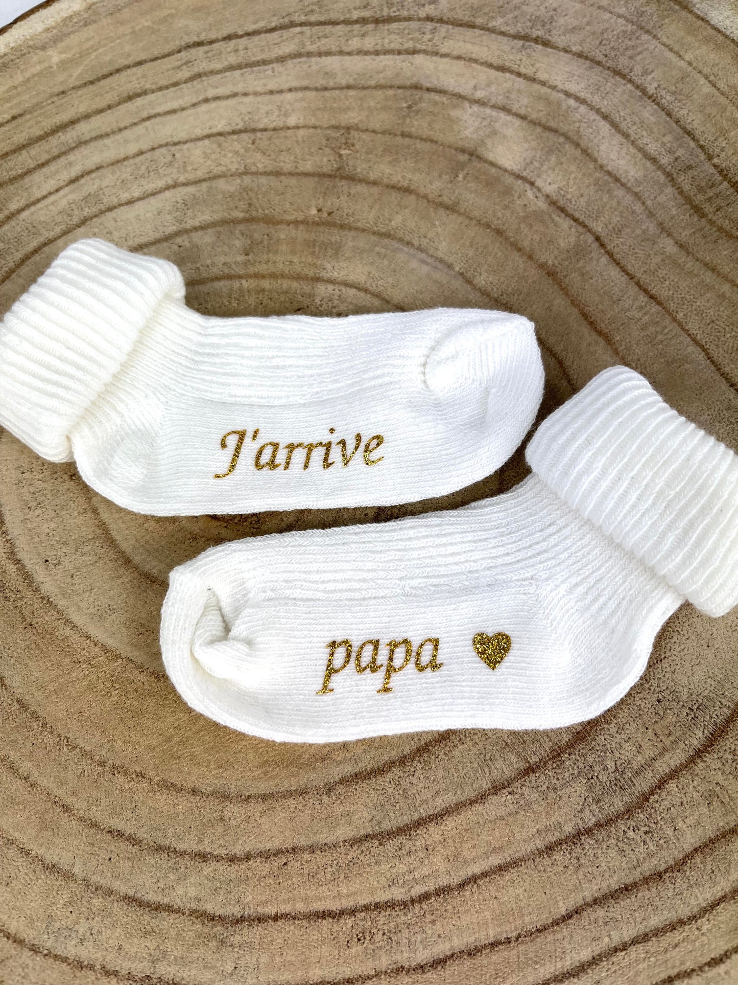 CHAUSSETTES ANNONCE GROSSESSE AU PAPA OU A LA MAMAN