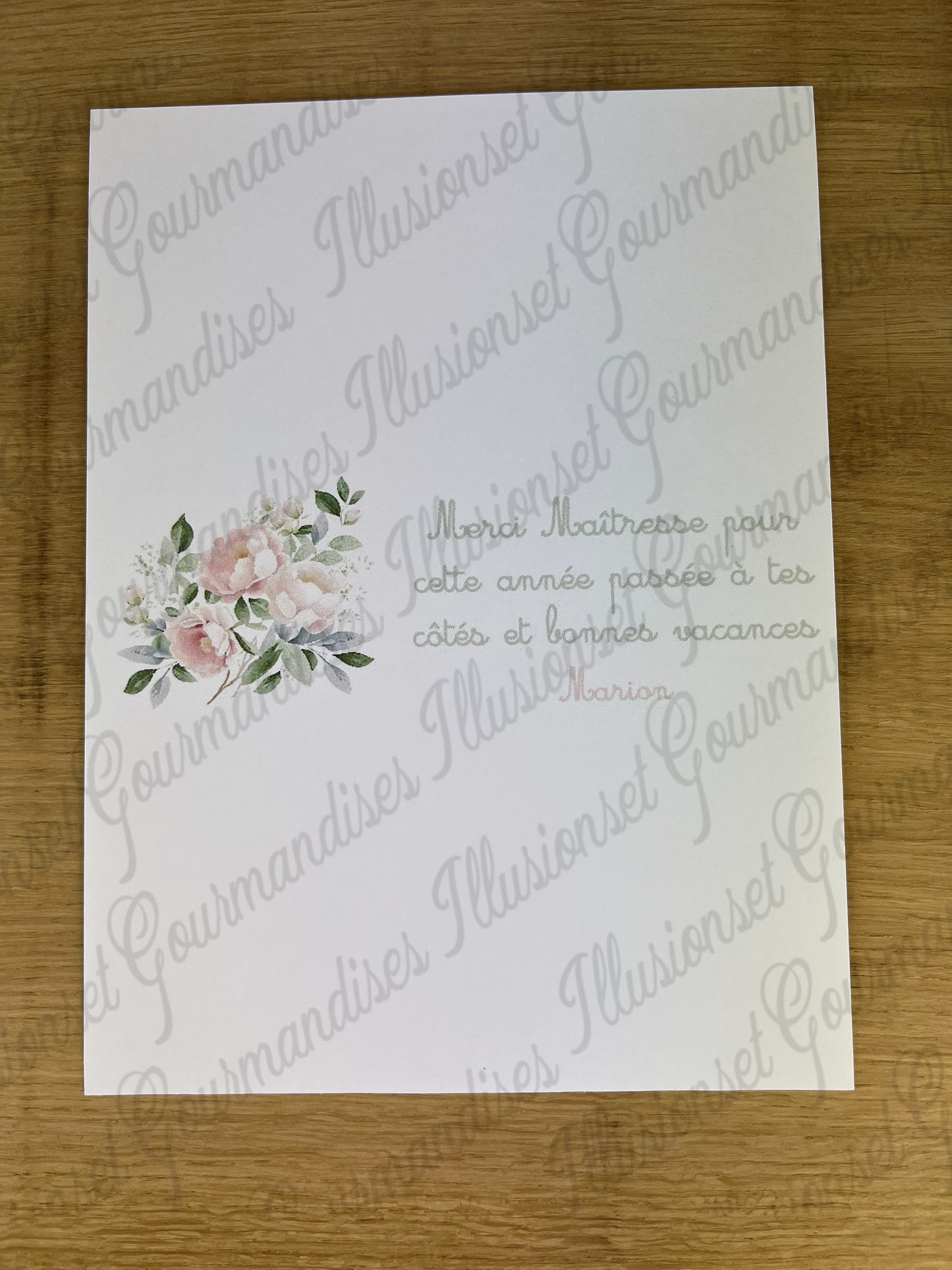 TABLETTE DE REMERCIEMENT POUR MAITRESSE ATSEM NOUNOU ETC...