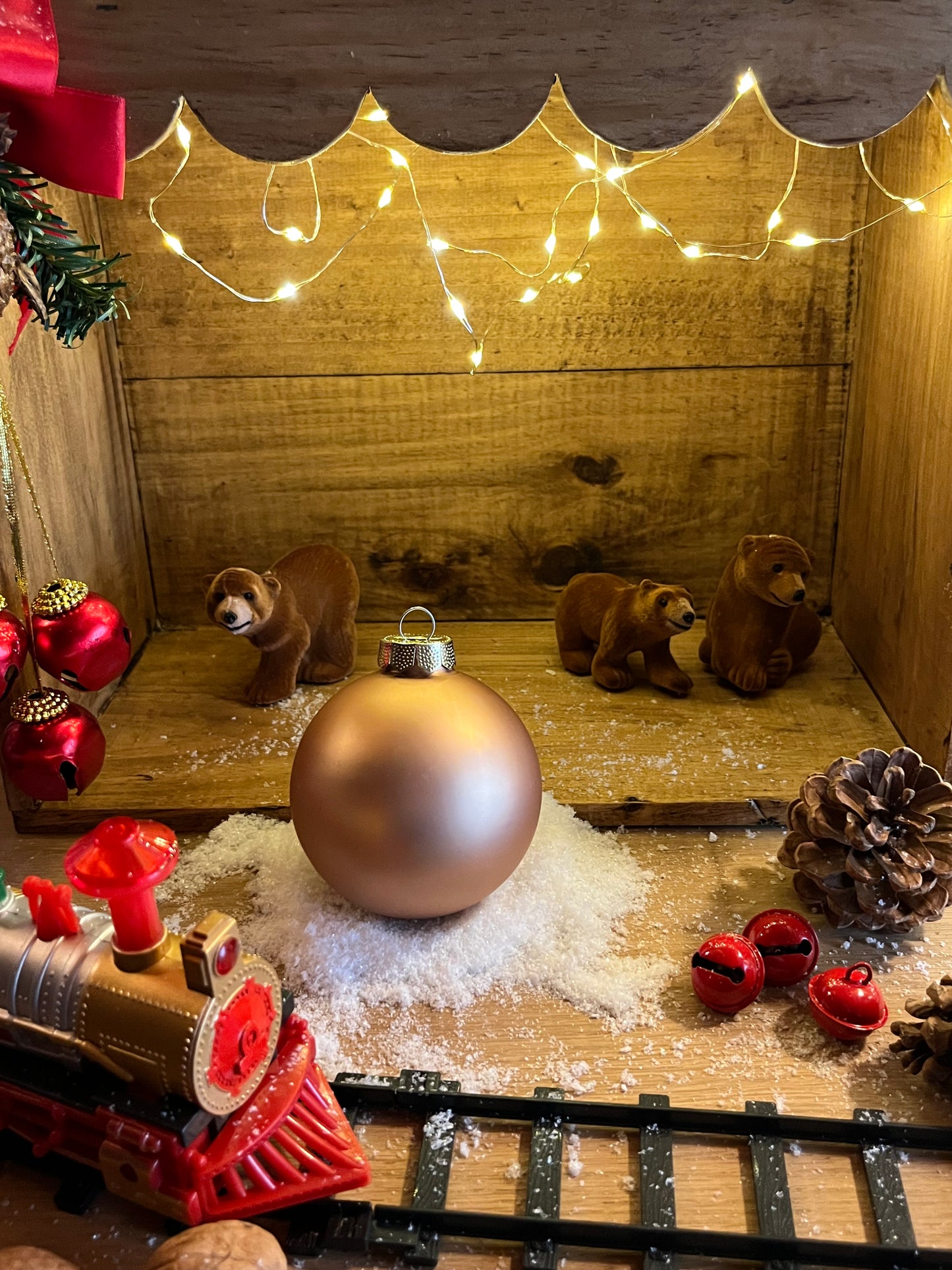 BOULE DE NOËL EN VERRE PERSONNALISÉE 8 cm (Rose) Mate ou Brillante