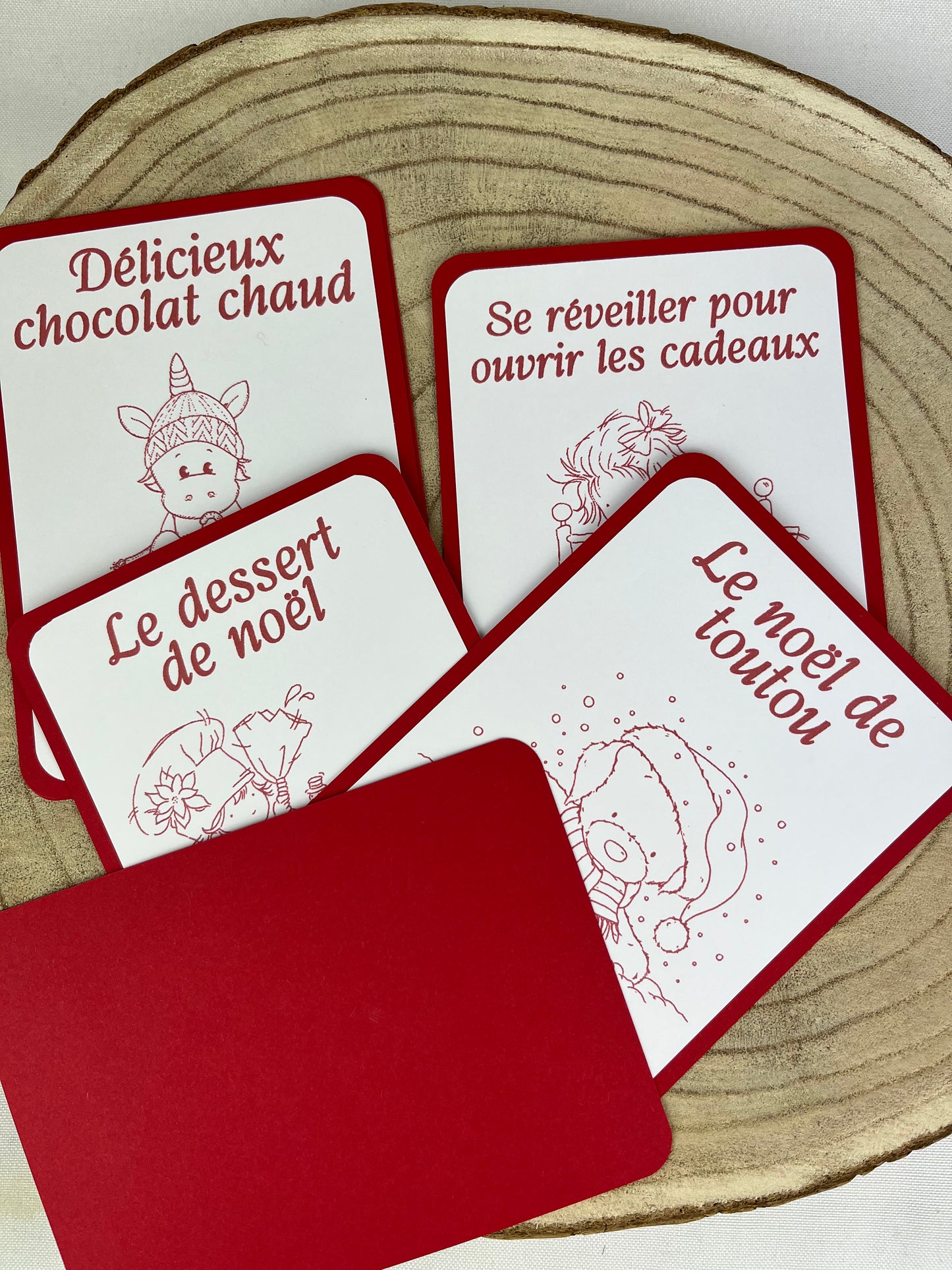 CARTES  ARTISANALES (12 CARTES)       SOUVENIRS DE NOËL