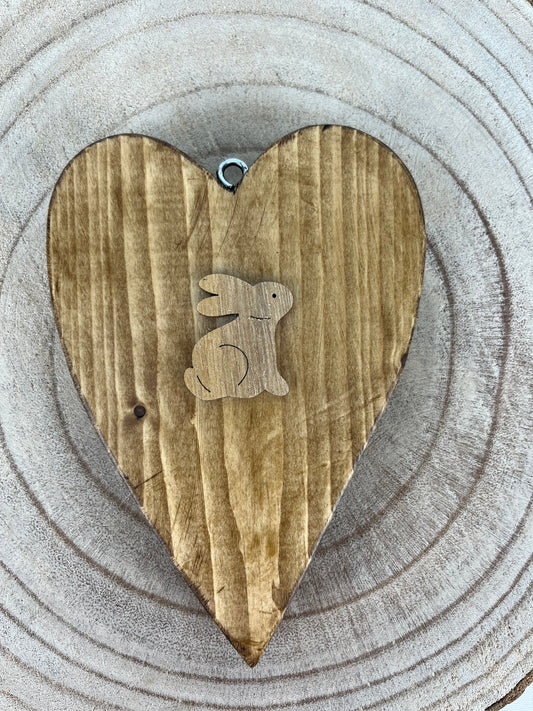 COEUR EN BOIS POUR DECORATION     ARTISANALE